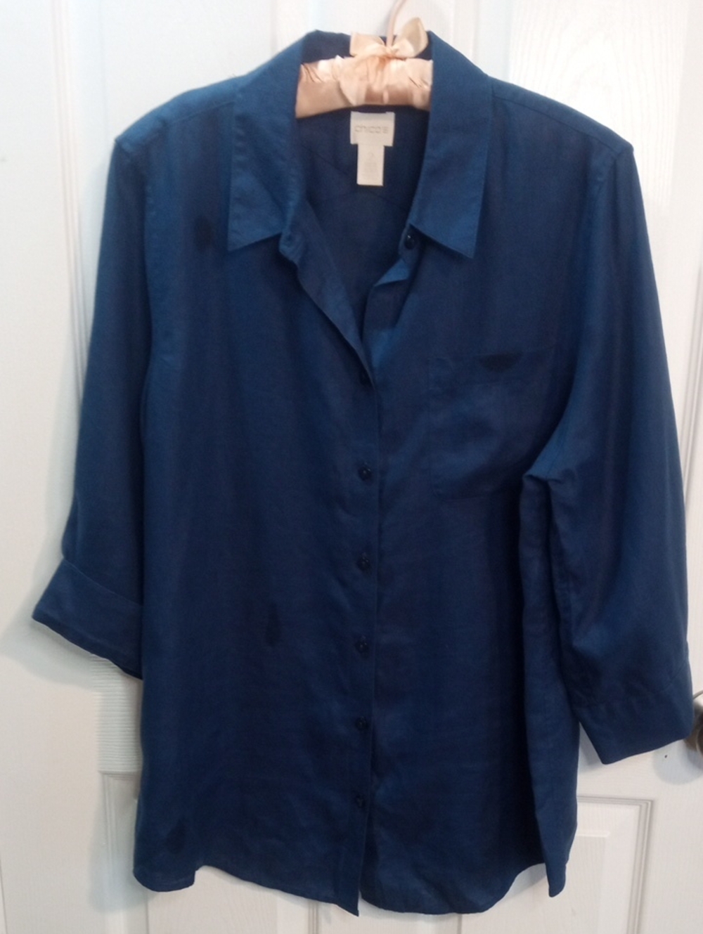 CHICO'S LINEN Button-Down Shirt